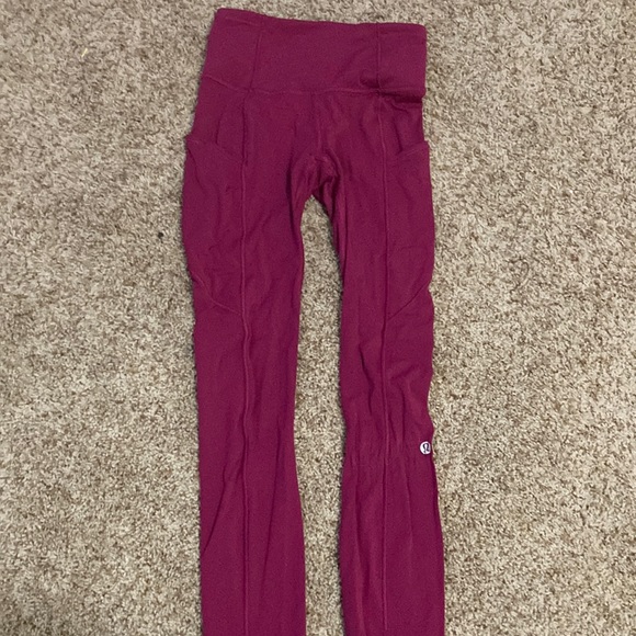 Pink lulu lemone leggings - Picture 1 of 4